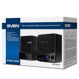 Колонки Sven 248 2.0 черный 6Вт от магазина РЭССИ