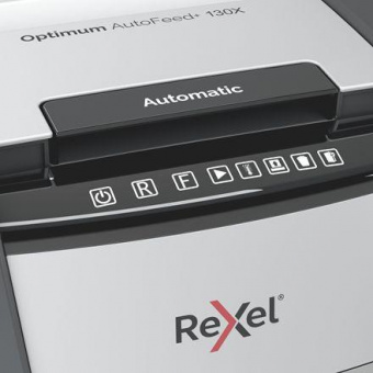 Шредер Rexel Optimum AutoFeed 130X черный с автоподачей (секр.P-4) фрагменты 130лист. 44лтр. скрепки скобы пл.карты от магазина РЭССИ