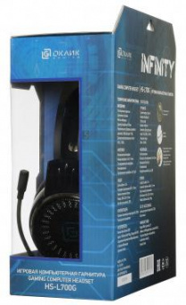 Наушники с микрофоном Оклик HS-L700G INFINITY черный 2.2м мониторные оголовье (1102308) от магазина РЭССИ