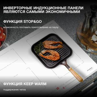 Индукционная варочная поверхность Hyundai HHI 6787 WG белый от магазина РЭССИ