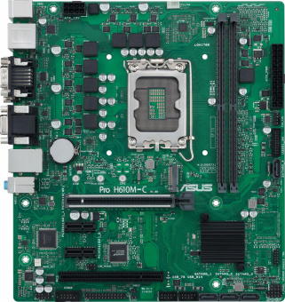 Материнская плата Asus PRO H610M-C-CSM Soc-1700 Intel H610 2xDDR5 mATX AC`97 8ch(7.1) GbLAN+VGA+DVI+HDMI+DP от магазина РЭССИ