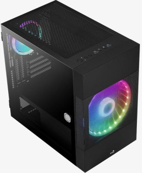 Корпус Aerocool Atomic-G-BK-v1 черный без БП mATX 2x120mm 2x140mm 2xUSB3.0 audio bott PSU от магазина РЭССИ