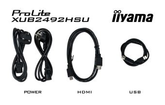 Монитор Iiyama 23.8" ProLite XUB2492HSU-B5 черный IPS LED 4ms 16:9 HDMI M/M матовая HAS Piv 1000:1 250cd 178гр/178гр 1920x1080 VGA DP FHD USB 3.7кг от магазина РЭССИ