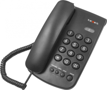 Телефон проводной Texet TX-241 черный от магазина РЭССИ