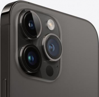 Смартфон Apple A2896 iPhone 14 Pro Max 128Gb 6Gb черный космос моноблок 3G 4G 2Sim 6.7" 1290x2796 iOS 16 48Mpix 802.11 a/b/g/n/ac/ax NFC GPS GSM900/1800 GSM1900 TouchSc Protect от магазина РЭССИ