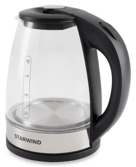 Чайник электрический Starwind SKG2775 1.7л. 1700Вт черный (корпус: стекло) от магазина РЭССИ