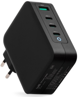 Блок питания TopON TOP-GaN-130WB автоматический 130W 5V-20V 5A 4xUSB от бытовой электросети LED индикатор от магазина РЭССИ