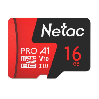 Флеш карта microSDHC 16GB Netac NT02P500PRO-016G-R P500 Extreme Pro V10 A1 + adapter от магазина РЭССИ