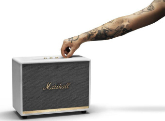 Колонка порт. Marshall Woburn II белый/золотистый 130W 2.1 BT/3.5Jack 10м от магазина РЭССИ