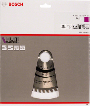 Диск пильный Bosch Standard (2608640511) d=210мм d(посад.)=30мм (циркулярные пилы) (упак.:1шт) от магазина РЭССИ