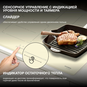 Индукционная варочная поверхность Hyundai HHI 6786 BE бежевый от магазина РЭССИ
