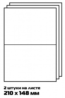 Этикетки Buro A4 210x148мм 2шт на листе/100л./белый матовое самоклей. универсальная от магазина РЭССИ
