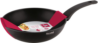 Сковорода ВОК (WOK) Rondell Carbon RDA-1702 круглая 28см покрытие: антипригарное ручка несъемная (без крышки) черный от магазина РЭССИ