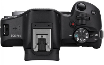 Фотоаппарат Canon EOS R50 черный 24.2Mpix 2.95" 4K WiFi RF-S 18-45mm IS STM LP-E17 (без объектива) от магазина РЭССИ