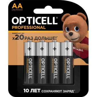 Батарея Opticell Professional LR6 AA (4шт) блистер от магазина РЭССИ