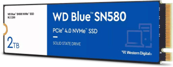 Накопитель SSD WD S PCIe 4.0 x4 2TB WDS200T3B0E Blue SN580 M.2 2280 от магазина РЭССИ