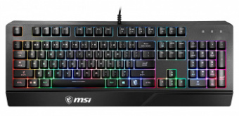 Клавиатура MSI VIGOR GK20 RU черный USB Multimedia for gamer LED (подставка для запястий) от магазина РЭССИ