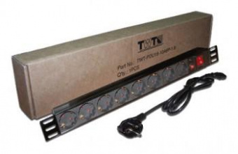 Блок распределения питания Lanmaster TWT-PDU19-10A8P-1.8 гор.размещ. 8xSchuko базовые 10A Schuko 1.8м от магазина РЭССИ