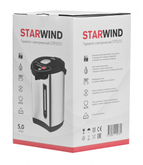 Термопот Starwind STP2251 5л. 750Вт черный/серебристый от магазина РЭССИ
