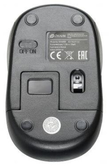 Мышь Оклик 665MW черный/синий оптическая (1600dpi) беспроводная USB для ноутбука (4but) от магазина РЭССИ
