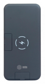 Мобильный аккумулятор Cactus CS-PBFSQT-10000 10000mAh 3A 1xUSB беспров.зар. черный от магазина РЭССИ