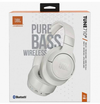 Гарнитура накладные JBL Tune 710BT белый беспроводные bluetooth оголовье (JBLT710BTWHT) от магазина РЭССИ