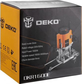 Фрезер Deko DKR1600E 1600Вт 30000об/мин макс.ход:52мм от магазина РЭССИ