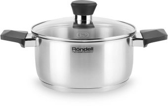Кастрюля Rondell Strike RDS-715 4.8л. d=24см (с крышкой) стальной от магазина РЭССИ