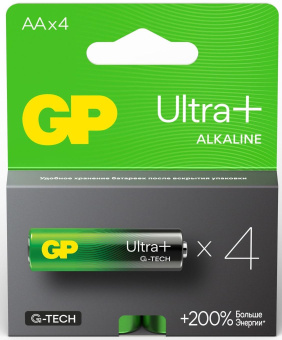 Батарея GP Ultra Plus Alkaline 15AUPA21-2CRSB4 AA (4шт) блистер от магазина РЭССИ