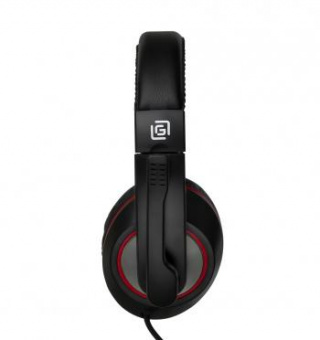 Наушники с микрофоном Оклик HS-L390G DRAGON черный/красный 1.8м мониторные оголовье (1100413) от магазина РЭССИ