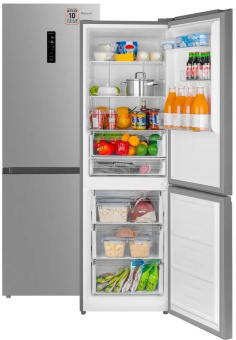 Холодильник Weissgauff WRK 185 Total NoFrost Inverter Inox 2-хкамерн. нержавеющая сталь инвертер от магазина РЭССИ