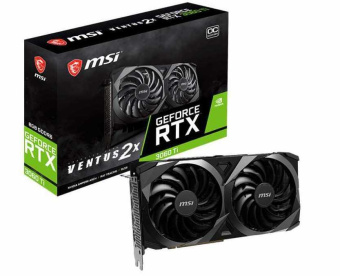 Видеокарта MSI PCI-E 4.0 RTX 3060 Ti VENTUS 2X 8G OCV1 LHR NVIDIA GeForce RTX 3060Ti 8192Mb 256 GDDR6 1695/14000 HDMIx1 DPx3 HDCP Ret от магазина РЭССИ