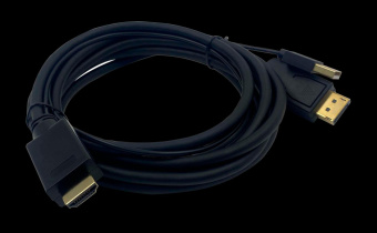 Кабель аудио-видео Buro HDMI (m)/DisplayPort (m) 3м. Позолоченные контакты черный (HDMI-DP-3M) от магазина РЭССИ