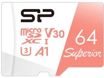Флеш карта microSDXC 64GB Silicon Power SP064GBSTXDV3V20 Superior V30 A1 w/o adapter от магазина РЭССИ