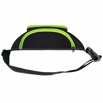 Сумка на пояс BRAUBERG RIO черная с салатовыми деталями 30x12x10 см 270823 от магазина РЭССИ