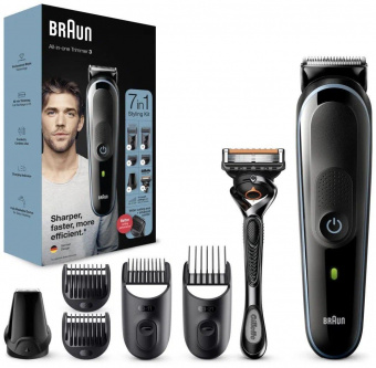 Триммер Braun MGK3345 синий/черный (насадок в компл:5шт) от магазина РЭССИ