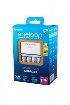 Зарядное устройство с аккумуляторами Panasonic eneloop K-KJ55MCD40E SmartPlus Charger + 4АА2000мАч BL1 от магазина РЭССИ