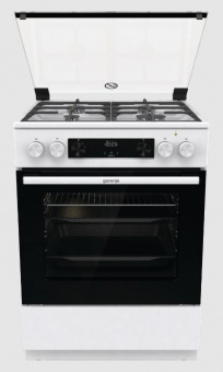 Плита Комбинированная Gorenje GK6C4WF белый (стеклянная крышка) реш.чугун от магазина РЭССИ