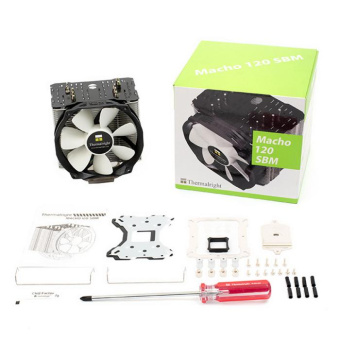 Устройство охлаждения(кулер) Thermalright Macho 120 SBM Soc-AM4/AM3+/1150/1151/1200/2011/2066/1700 4-pin 21-33dB Al+Cu 560gr Ret (MACHO-120-SBM) от магазина РЭССИ
