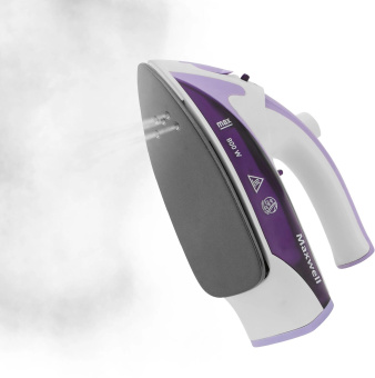 Утюг дорожный Maxwell MW-3057 800Вт белый/фиолетовый от магазина РЭССИ