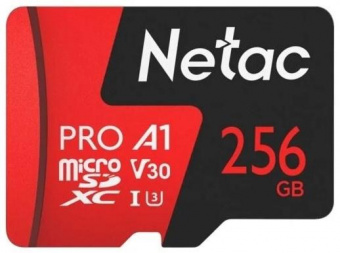 Флеш карта microSDXC 256Gb Class10 Netac NT02P500PRO-256G-R P500 Extreme Pro + adapter от магазина РЭССИ