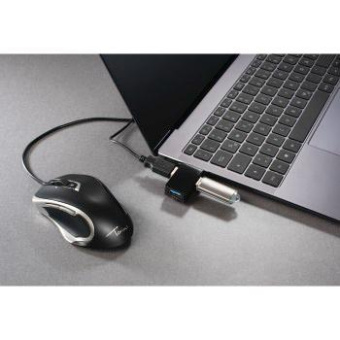 Разветвитель USB-C Hama Pocket 3порт. черный (00135752) от магазина РЭССИ