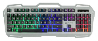 Клавиатура Оклик 747G FROZEN серый/черный USB Multimedia for gamer LED от магазина РЭССИ