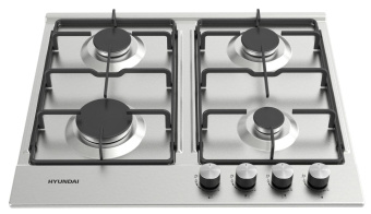 Газовая варочная поверхность Hyundai HHG 6432 IX нержавеющая сталь от магазина РЭССИ