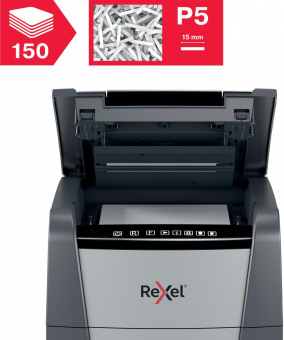 Шредер Rexel Optimum AutoFeed 150M черный с автоподачей (секр.P-5) фрагменты 150лист. 44лтр. скрепки скобы пл.карты от магазина РЭССИ