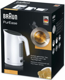 Чайник электрический Braun WK3110WH 1.7л. 3000Вт белый (корпус: пластик) от магазина РЭССИ