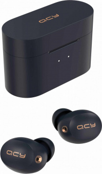 Гарнитура вкладыши QCY HT01 0.5м синий беспроводные bluetooth в ушной раковине от магазина РЭССИ