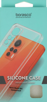 Чехол (клип-кейс) BoraSCO для Tecno Spark 20C 72689 прозрачный от магазина РЭССИ