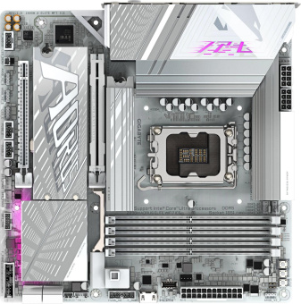 Материнская плата Gigabyte Z890M AORUS ELITE WIFI7 ICE Soc-1851 Intel Z890 4xDDR5 mATX AC`97 8ch(7.1) 2.5Gg RAID+DP от магазина РЭССИ