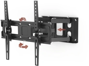 Кронштейн для телевизора Hama 00220830 черный 32"-65" макс.40кг настенный поворотно-выдвижной и наклонный от магазина РЭССИ